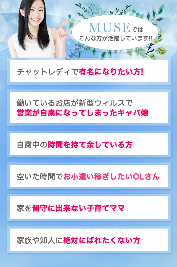 MUSEではこんな方が活躍しています!!